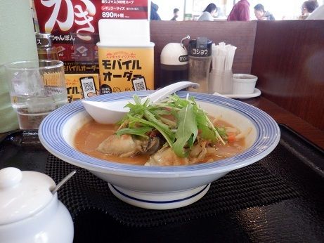 「かきちゃんぽん（小さいサイズ）」@リンガーハット 小田原飯泉店の写真