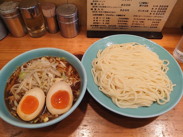「野菜入り+味玉(900円)」@つけそば屋 麺楽の写真