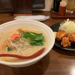 西京味噌らーめん＋味噌唐揚げ