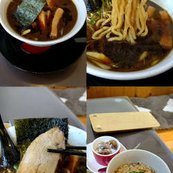 『こく旨黒ラーメン+ハーフチャーハン(¥900+300)』