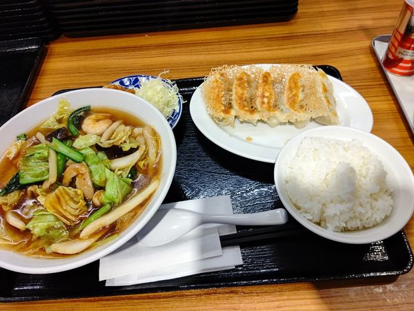 「満腹セット(五目あんかけそば)979円」@東京餃子軒 イオンモール高崎店の写真