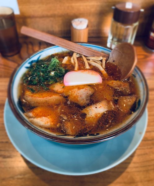 「辛味中華（2辛・麺固め￥950）」@浅草 生田庵の写真