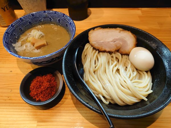 「つけ麺 味玉 辛いやつ」@自家製麺TANGOの写真