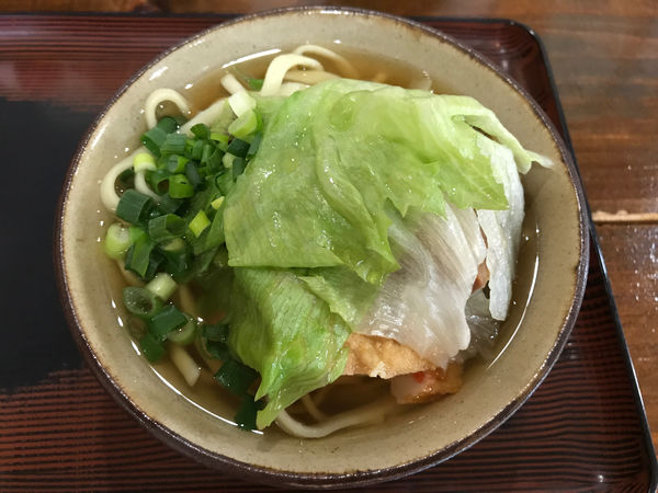 「半そば　550円」@おおしろそばの写真