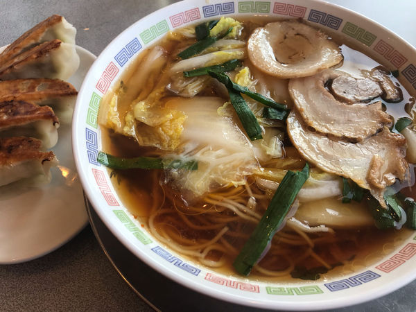 「道頓堀あまウマラーメン（餃子）」@らあめん花月嵐 ひたちなか高場店の写真