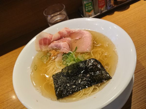 「白ふじそば 730円+替え玉150円」@荒町商店中華そば ふじやまの写真