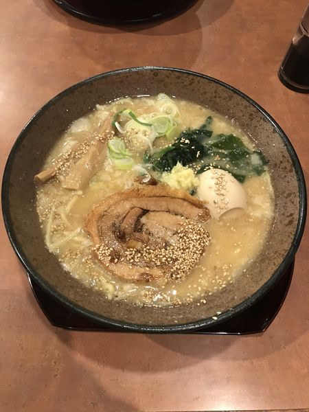 「日光味噌ラーメン750円 味玉トッピング」@日光味噌ラーメン いろは商店 平出店の写真