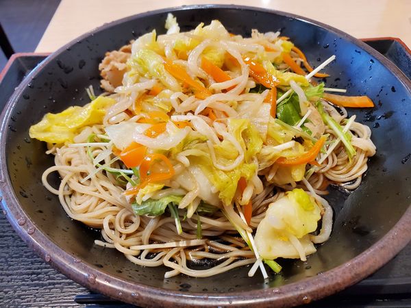 「冷やし肉野菜そば」@ゆで太郎 長者町店の写真