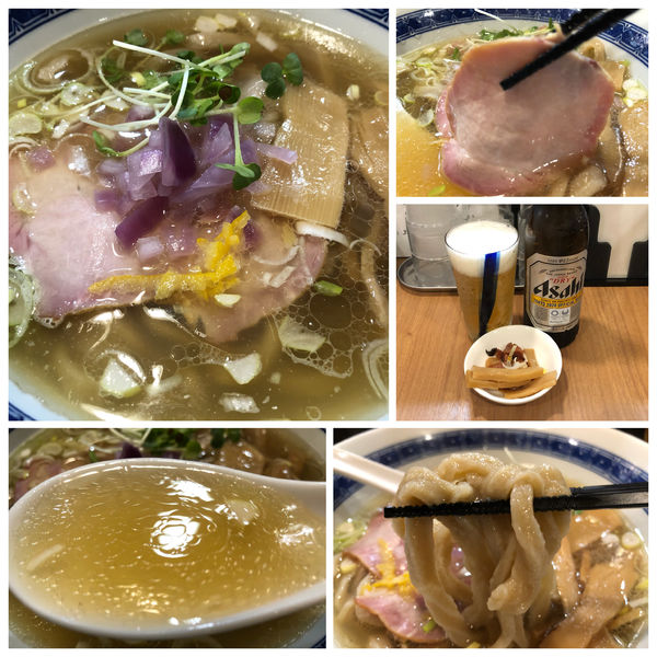 「いりこラーメン 850円 ビール400円」@MENクライの写真