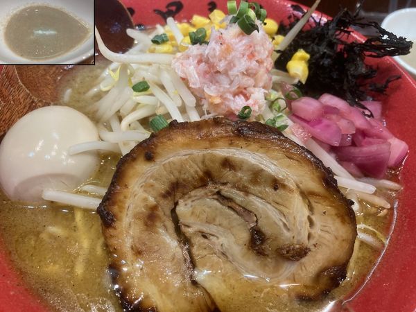 「特製濃厚蟹みそらーめん＋蟹ソース」@濃厚蟹みそラーメン 石黒商店の写真