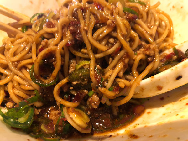 「汁なし担々麺」@赤麺 梵天丸 五日市本店の写真