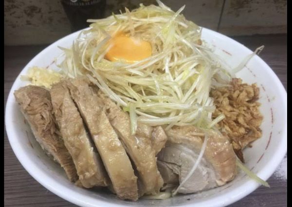 「大豚汁なし、全マシ、ネギ」@ラーメン二郎 横浜関内店の写真
