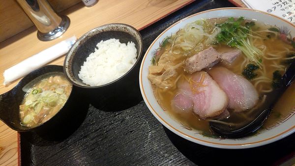 「アラ炊き志那そば(塩)Bセット」@幸屋きよまる 総本店の写真