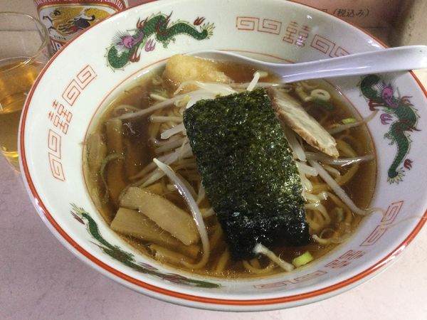 「キリンラガー・小瓶→ニンニクラーメン(¥460+480)」@岐阜屋の写真