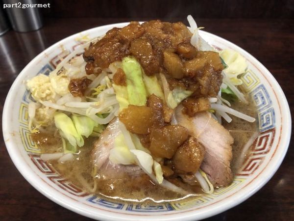 「ミニらーめん 「ニンニクアブラ」(650円)」@ラーメン二郎 めじろ台店の写真