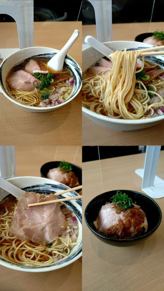 「『煮干しそば+レアチャーシュー丼(¥780+300)』」@麺処 かず屋の写真