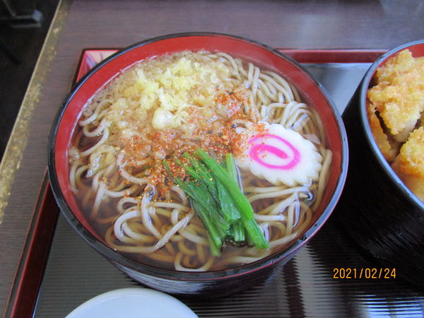 「たぬき蕎麦とカツ丼ｓｅｔ」@そば清の写真