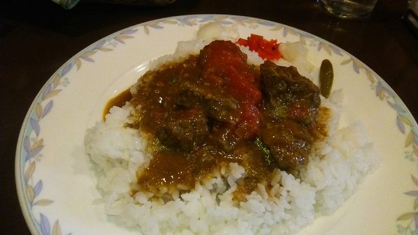 「ビーフとトマト 900円＋3倍ホット 50円」@カレーハウス Bolt's 神田店の写真