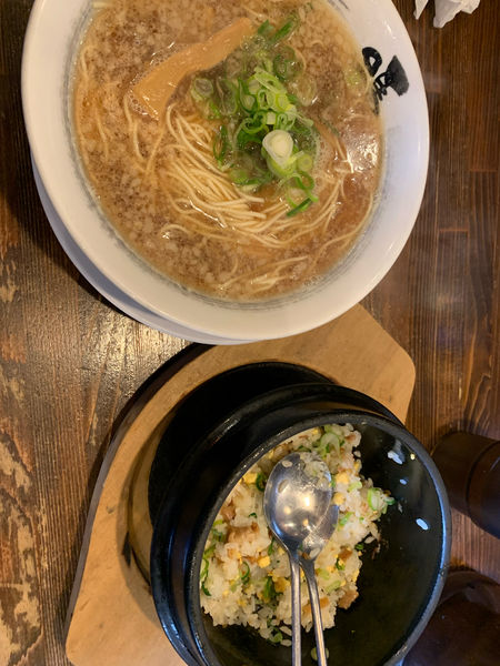 「ランチ　醤油+炒飯　600円」@新・和歌山らーめん ばり嗎 福山駅家店の写真