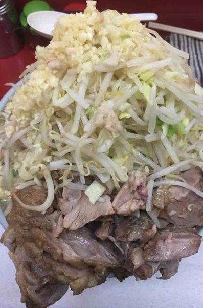 「大豚W、全マシ」@ラーメン二郎 京急川崎店の写真