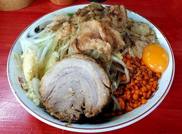 「まぜそば（小）」@鷹の目 川口店の写真