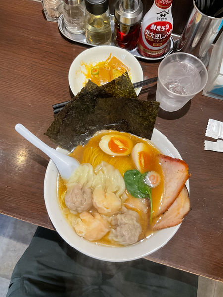 「ニコニコそば＋卵＋チャーシュー＋のり」@あんくるていの写真