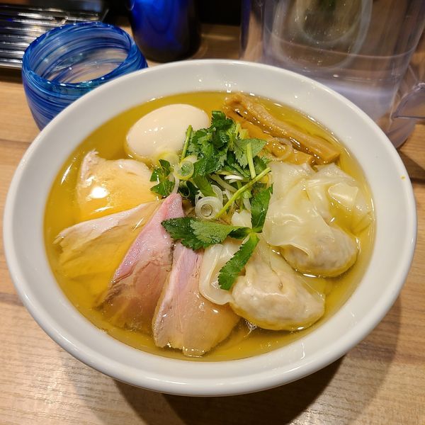 「特製(塩)&日本酒ペアリング¥1500」@麺屋 彩音 ~Sign~の写真