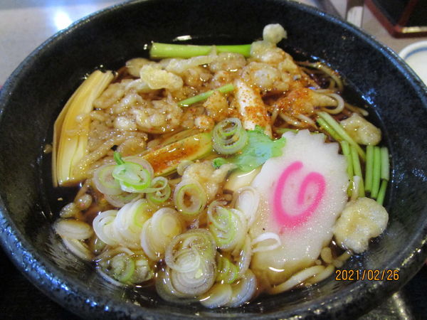 「たぬき蕎麦とかつ丼のset 750円」@蕎麦処 とさきやの写真