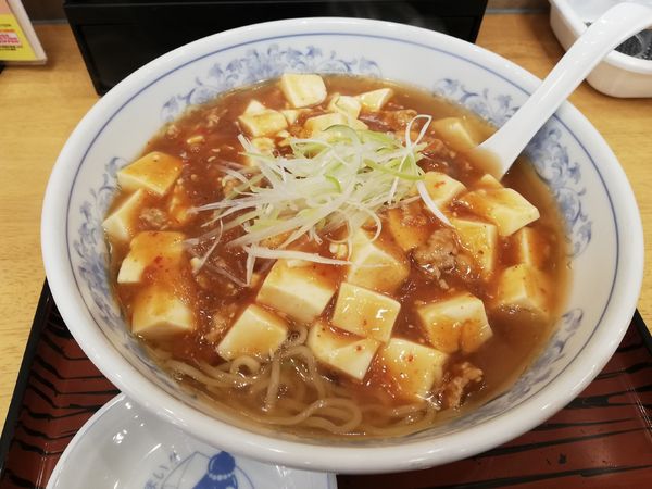 「辛マーボ豆腐ラーメン　限定」@ぎょうざの満洲 川越クレアモール店の写真