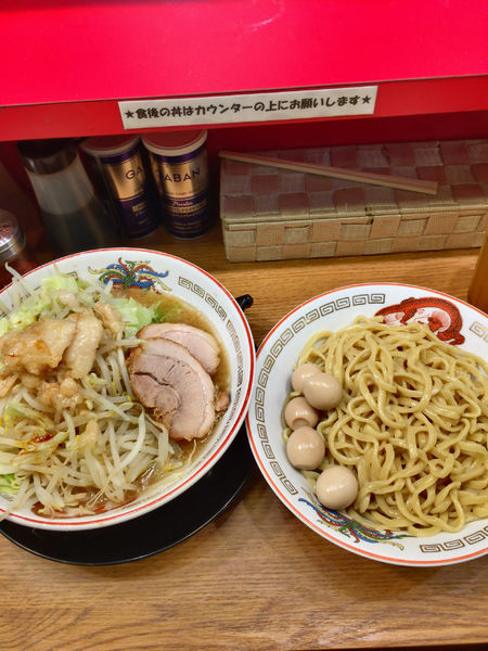 「つけめん+うずら玉子」@豚山 荻窪店の写真