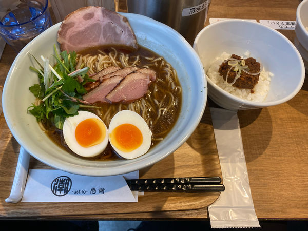 「にほんいち醤油そば」@麺巧 潮 上野製麺所の写真