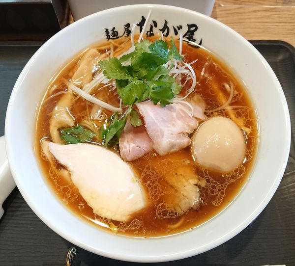 「しょうゆらーめん＋味付け玉子」@麺屋 なが尾の写真