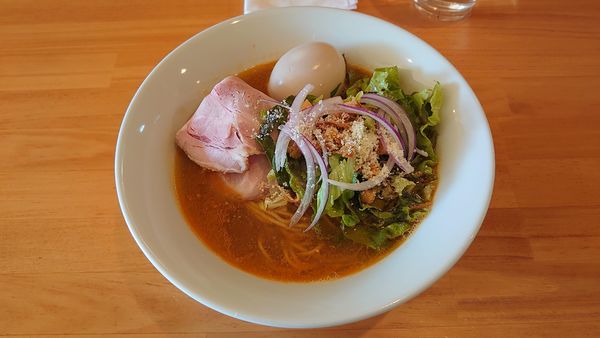 「【限定】オマールえびのらーめん 750円 + 味玉 + 替玉」@らーめん コッコの写真