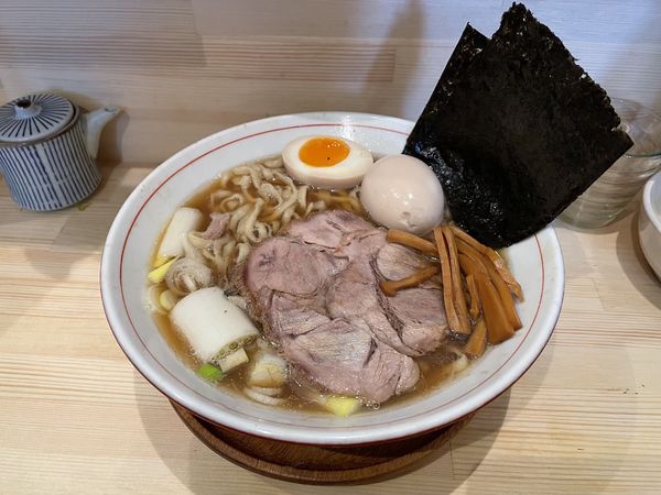 「プレミアムヱビス 中瓶 → 味玉中華そば（並）」@中華そば 葉山の写真