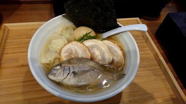 「朝限定潮らーめん(特製)1000円」@らぁめん 麺彩家の写真