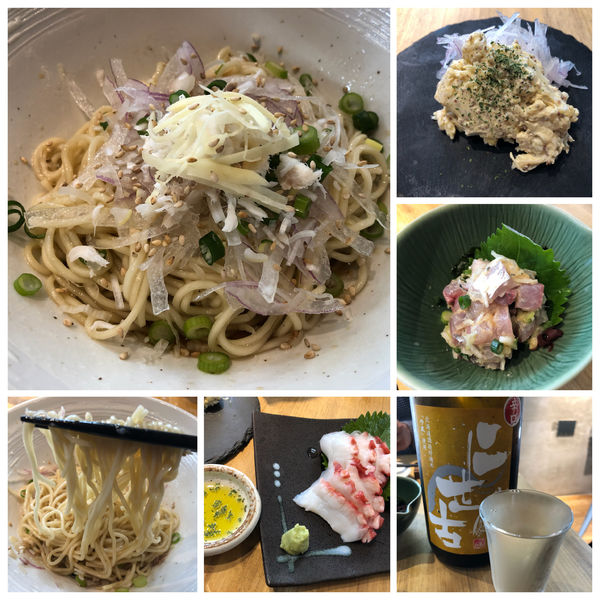 「【限定】鯛の冷やし和えそば 580円 日本酒おつまみいろいろ」@三鷹らーめん酒場 SALの写真