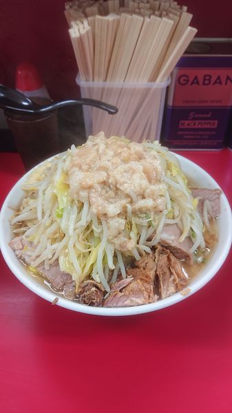 「大豚  あま～い油  野菜  ニンニク  油」@ラーメン二郎 中山駅前店の写真