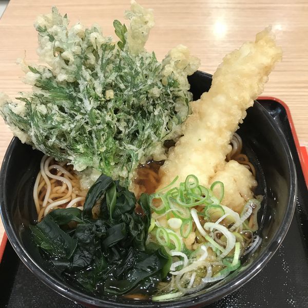 「【期間限定】いか・ほたて・春菊天（￥530）」@名代 箱根そば 経堂店の写真