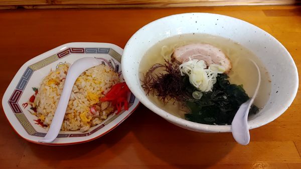 「塩ラーメンチャーハンセット」@いのまるの写真