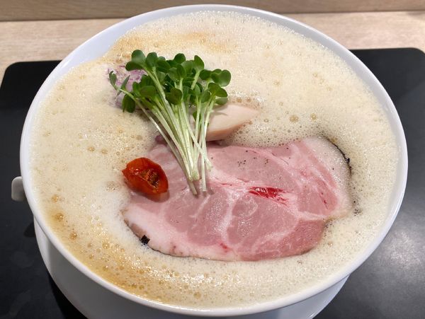 「鶏白湯 泡ramen～醤油～ ８８０円」@鶏白湯泡ramenたまきの写真