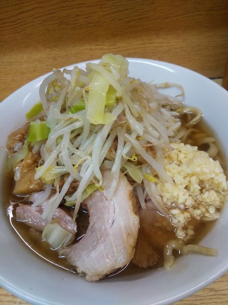 「小780円(麺少なめ・ニンニク・アブラ)」@ラーメン二郎 環七新新代田店の写真