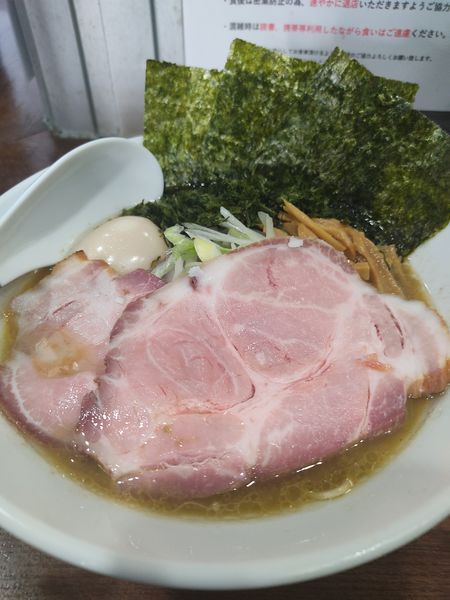 「特製バラ海苔牡蠣そば」@らーめんぶたまろの写真