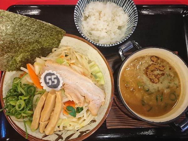 「野菜つけ麺（小）＋サービスご飯＝￥830」@つけ麺 ラーメン タカヤマ55 南与野本店の写真