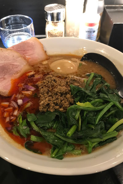 「限定担々麺＋ほうれん草＋味玉」@SHOWTIME-Ramen-の写真