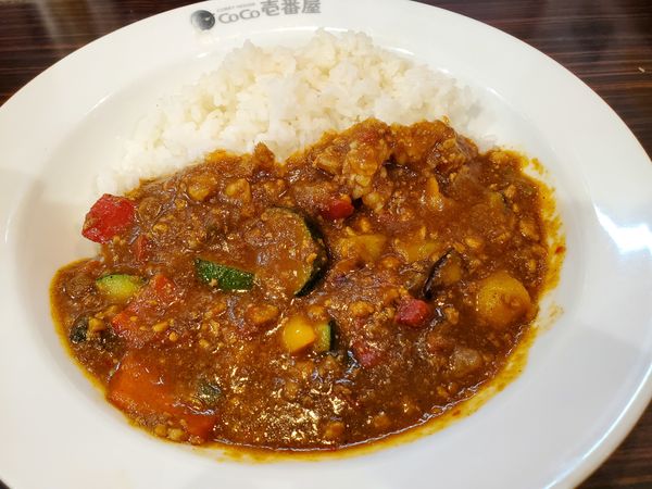 「エスニックキーマカレー・3辛・ライス200g」@カレーハウスCoCo壱番屋 JR石川町駅南口店の写真