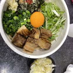 まぜそば　野菜増