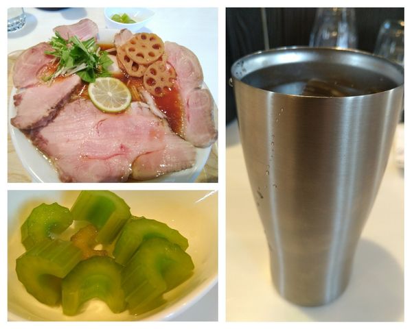 「中華そば+特製トッピング+梅ハイ(ソーダ割)」@麺や 彩～iro～の写真