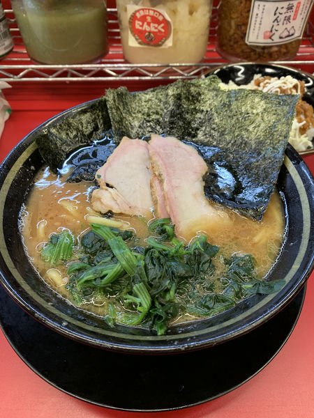 「ラーメン 半ライス」@柏 王道家の写真