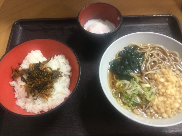 「朝食高菜セット(¥330)」@名代 富士そば 神田店の写真