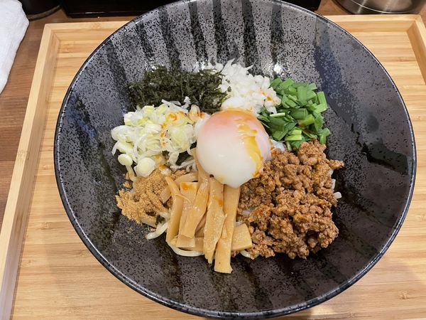 「台湾まぜそば1000+鶏節薫る卵かけご飯350」@らぁめん 麺彩家の写真